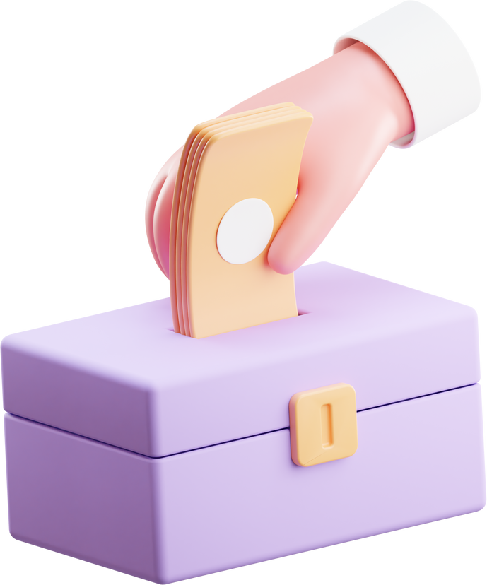 3D Ramadan Kareem Donation Charity Hand Gesture