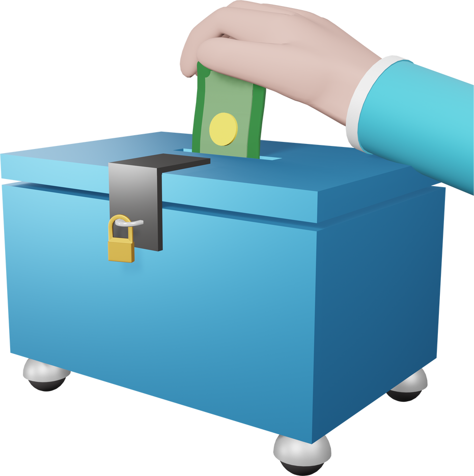 3D Donation Box. Charity Box.