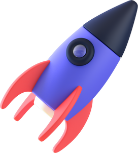 3D Floating Element Rocket